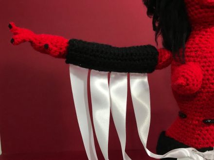 red Kembra arm ribbons